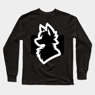Simple Anthro Furry Fox Silhouette Long Sleeve T-Shirt